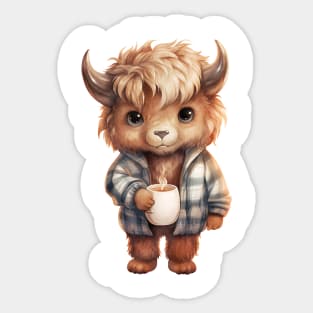 American Bison Wearing Pajamas Sticker